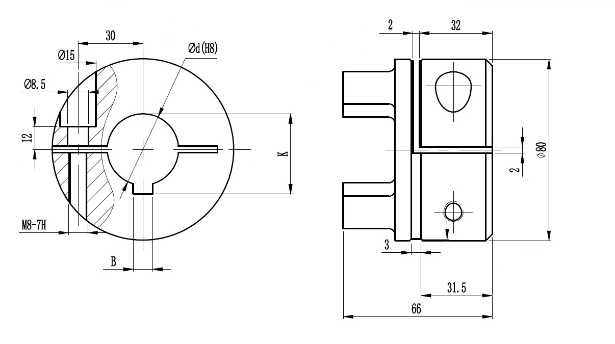 Полумуфта GS38 безлюфтовая, с готовым отверстием d=19 мм, шпон паз 6х2,8мм, EMT | ЕМТ