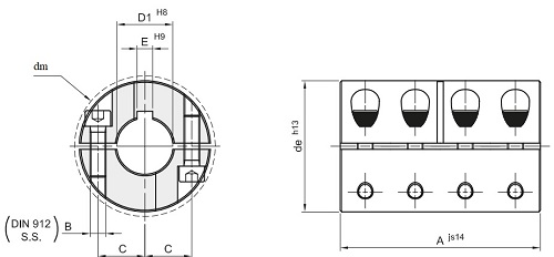 Муфта продольно-свёртная сегментная GBRR 20, EMT | ЕМТ