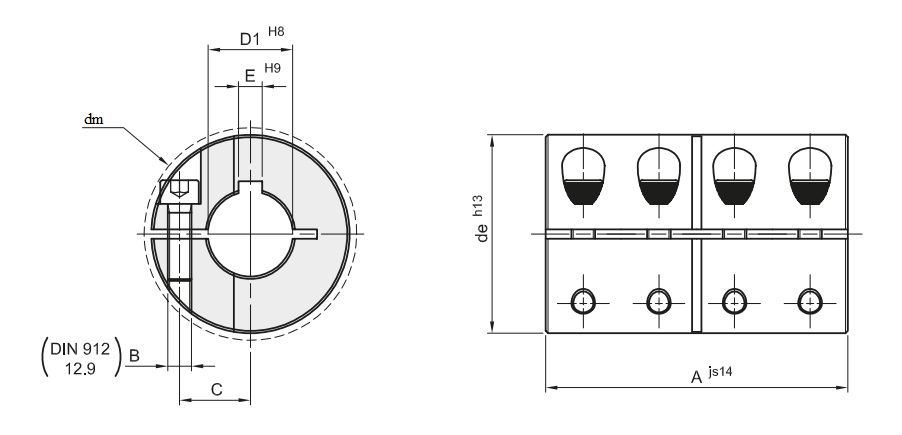 Муфта продольно-свёртная сегментная GBRR 35, EMT | ЕМТ