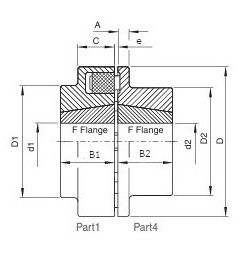 Полумуфта N-EUPEX 250 под расточку часть 3, EMT | ЕМТ
