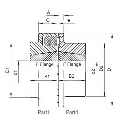 Полумуфта N-EUPEX 225 под расточку часть 2 dmax=85 мм, EMT | ЕМТ