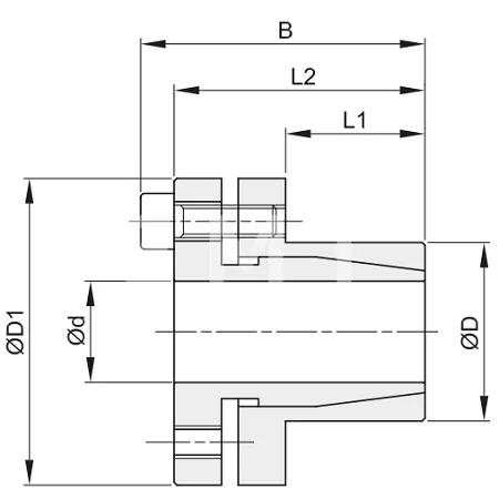 Втулка зажимная BK 30 8x15 (KLTX008) из нержавеющей стали, EMT | ЕМТ
