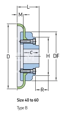 Торообразная полумуфта FLEX F40 RSB (PHE F40RSBFLG), EMT | ЕМТ
